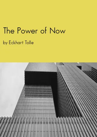The Power of Now pdf by Eckhart Tollepdf Book free download